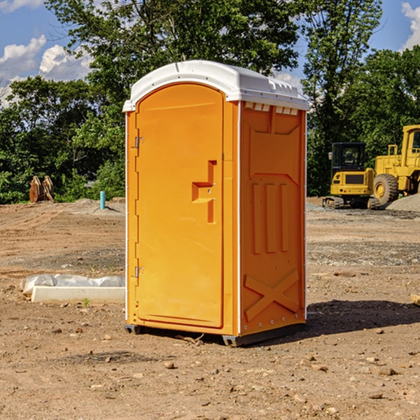 can i customize the exterior of the porta potties with my event logo or branding in Catlin